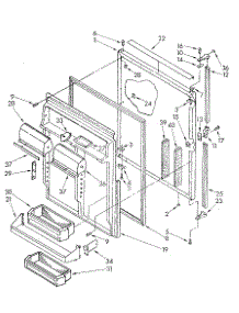 Refrigerator Door parts for Kenmore Refrigerator 106.8790634 (1068790634, 106 8790634) from AppliancePartsPros.com