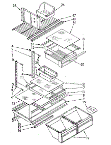 Shelf parts for Kenmore Refrigerator 106.8790672 (1068790672, 106 8790672) from AppliancePartsPros.com