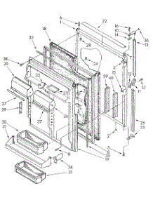 Refrigerator Door parts for Kenmore Refrigerator 106.8790672 (1068790672, 106 8790672) from AppliancePartsPros.com