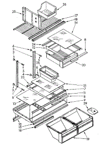 Shelf parts for Kenmore Refrigerator 106.8790680 (1068790680, 106 8790680) from AppliancePartsPros.com