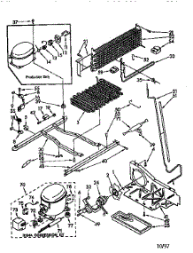 Unit parts for Kenmore Refrigerator 106.8790680 (1068790680, 106 8790680) from AppliancePartsPros.com