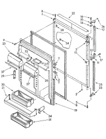 Refrigerator Door parts for Kenmore Refrigerator 106.8790680 (1068790680, 106 8790680) from AppliancePartsPros.com