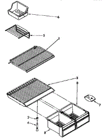 Shelf parts for Kenmore Refrigerator 106.8798210 (1068798210, 106 8798210) from AppliancePartsPros.com