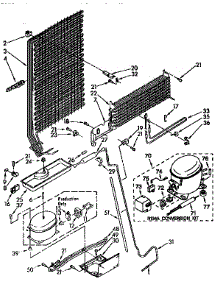 Unit parts for Kenmore Refrigerator 106.8798210 (1068798210, 106 8798210) from AppliancePartsPros.com