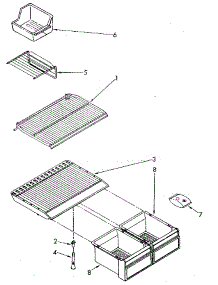 Shelf parts for Kenmore Refrigerator 106.8798291 (1068798291, 106 8798291) from AppliancePartsPros.com