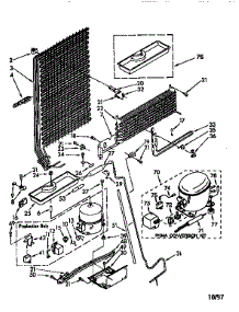 Unit parts for Kenmore Refrigerator 106.8798291 (1068798291, 106 8798291) from AppliancePartsPros.com