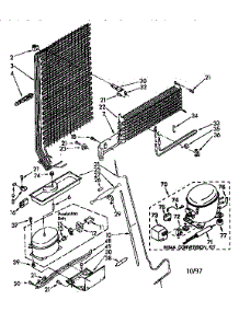 Unit parts for Kenmore Refrigerator 106.8798300 (1068798300, 106 8798300) from AppliancePartsPros.com