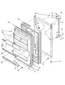 Refrigerator Door parts for Kenmore Refrigerator 106.8798300 (1068798300, 106 8798300) from AppliancePartsPros.com
