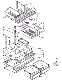 Shelf parts for Kenmore Refrigerator 106.8798614 (1068798614, 106 8798614) from AppliancePartsPros.com