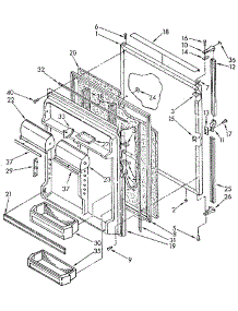 Refrigerator Door parts for Kenmore Refrigerator 106.8798614 (1068798614, 106 8798614) from AppliancePartsPros.com