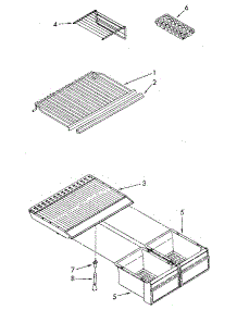 Shelf parts for Kenmore Refrigerator 106.9304280 (1069304280, 106 9304280) from AppliancePartsPros.com