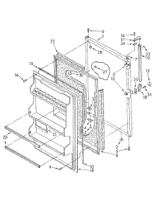 Refrigerator Door parts for Kenmore Refrigerator 106.9304280 (1069304280, 106 9304280) from AppliancePartsPros.com