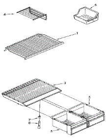 Shelf parts for Kenmore Refrigerator 106.9304703 (1069304703, 106 9304703) from AppliancePartsPros.com