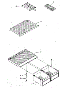 Shelf parts for Kenmore Refrigerator 106.9306280 (1069306280, 106 9306280) from AppliancePartsPros.com