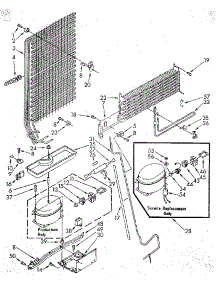 Unit parts for Kenmore Refrigerator 106.9306280 (1069306280, 106 9306280) from AppliancePartsPros.com