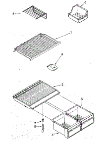 Shelf parts for Kenmore Refrigerator 106.9306700 (1069306700, 106 9306700) from AppliancePartsPros.com