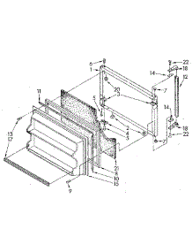 Freezer Door parts for Kenmore Refrigerator 106.9306700 (1069306700, 106 9306700) from AppliancePartsPros.com