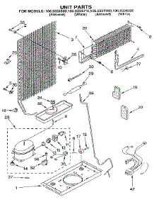 Unit parts for Kenmore Refrigerator 106.9334310 (1069334310, 106 9334310) from AppliancePartsPros.com