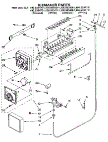 Icemaker parts for Kenmore Refrigerator 106.9334711 (1069334711, 106 9334711) from AppliancePartsPros.com