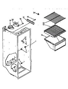 Refrigerator Liner parts for Kenmore Refrigerator 106.9410082 (1069410082, 106 9410082) from AppliancePartsPros.com