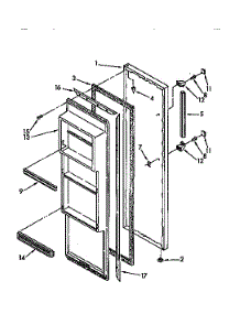 Refrigerator Door parts for Kenmore Refrigerator 106.9410082 (1069410082, 106 9410082) from AppliancePartsPros.com
