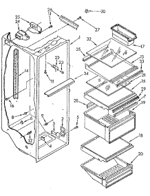 Refrigerator Liner parts for Kenmore Refrigerator 106.9412380 (1069412380, 106 9412380) from AppliancePartsPros.com