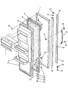 Refrigerator Door parts for Kenmore Refrigerator 106.9412380 (1069412380, 106 9412380) from AppliancePartsPros.com