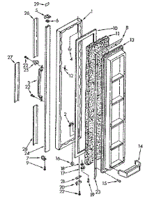 Freezer Door parts for Kenmore Refrigerator 106.9412380 (1069412380, 106 9412380) from AppliancePartsPros.com