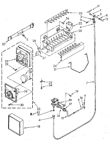Icemaker parts for Kenmore Refrigerator 106.9505511 (1069505511, 106 9505511) from AppliancePartsPros.com