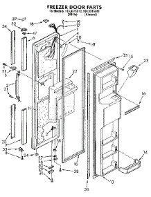 Freezer Door parts for Kenmore Refrigerator 106.9515510 (1069515510, 106 9515510) from AppliancePartsPros.com