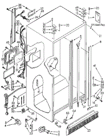 Cabinet parts for Kenmore Refrigerator 106.9515752 (1069515752, 106 9515752) from AppliancePartsPros.com
