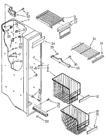 Freezer Liner parts for Kenmore Refrigerator 106.9515752 (1069515752, 106 9515752) from AppliancePartsPros.com