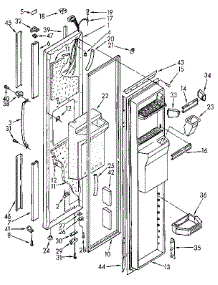 Freezer Door parts for Kenmore Refrigerator 106.9515752 (1069515752, 106 9515752) from AppliancePartsPros.com