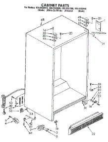 Cabinet parts for Kenmore Refrigerator 106.9532910 (1069532910, 106 9532910) from AppliancePartsPros.com
