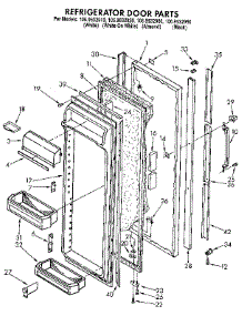 Refrigerator Door parts for Kenmore Refrigerator 106.9532910 (1069532910, 106 9532910) from AppliancePartsPros.com