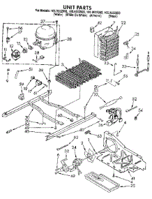 Unit parts for Kenmore Refrigerator 106.9532910 (1069532910, 106 9532910) from AppliancePartsPros.com