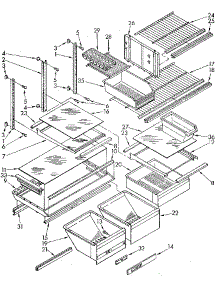 Shelf parts for Kenmore Refrigerator 106.9605661 (1069605661, 106 9605661) from AppliancePartsPros.com