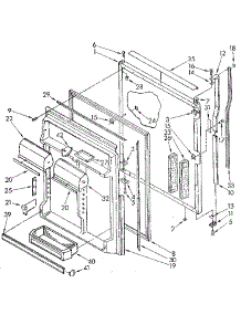 Refrigerator Door parts for Kenmore Refrigerator 106.9605661 (1069605661, 106 9605661) from AppliancePartsPros.com