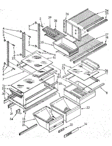 Shelf parts for Kenmore Refrigerator 106.9605672 (1069605672, 106 9605672) from AppliancePartsPros.com