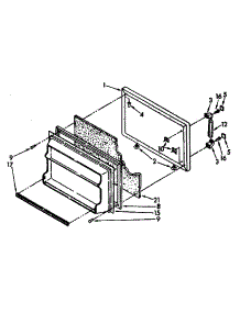 Freezer Door Parts parts for Kenmore Refrigerator 106.9608081 (1069608081, 106 9608081) from AppliancePartsPros.com