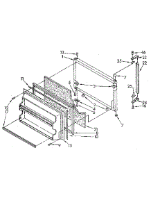Freezer Door parts for Kenmore Refrigerator 106.9608511 (1069608511, 106 9608511) from AppliancePartsPros.com