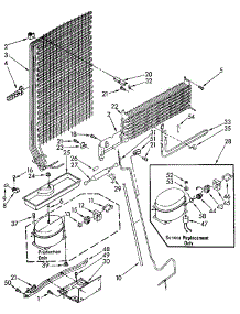 Unit parts for Kenmore Refrigerator 106.9608512 (1069608512, 106 9608512) from AppliancePartsPros.com