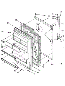 Refrigerator Door parts for Kenmore Refrigerator 106.9608512 (1069608512, 106 9608512) from AppliancePartsPros.com