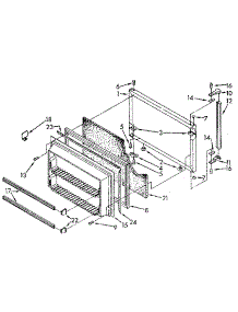 Freezer Door parts for Kenmore Refrigerator 106.9608763 (1069608763, 106 9608763) from AppliancePartsPros.com