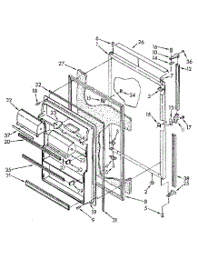 Refrigerator Door parts for Kenmore Refrigerator 106.9608763 (1069608763, 106 9608763) from AppliancePartsPros.com