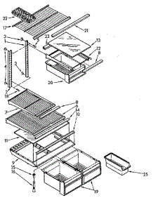 Shelf parts for Kenmore Refrigerator 106.9618480 (1069618480, 106 9618480) from AppliancePartsPros.com