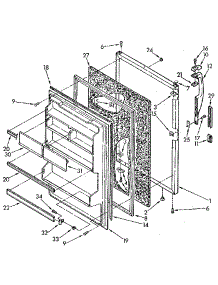 Refrigerator Door parts for Kenmore Refrigerator 106.9618480 (1069618480, 106 9618480) from AppliancePartsPros.com