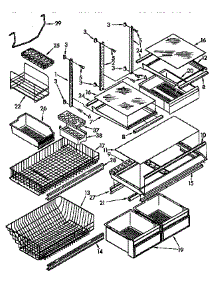 Shelf Parts parts for Kenmore Refrigerator 106.9631621 (1069631621, 106 9631621) from AppliancePartsPros.com