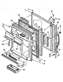 Refrigerator Door Parts parts for Kenmore Refrigerator 106.9631621 (1069631621, 106 9631621) from AppliancePartsPros.com