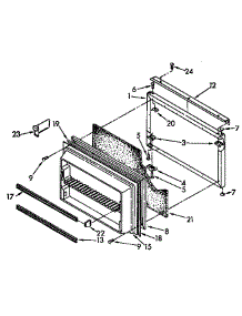 Freezer Door Parts parts for Kenmore Refrigerator 106.9631621 (1069631621, 106 9631621) from AppliancePartsPros.com